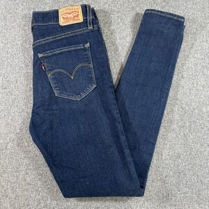 Levis 720 High Rise Super Skinny Womens Jeans Dark Wash Size 28 Stretch‎
